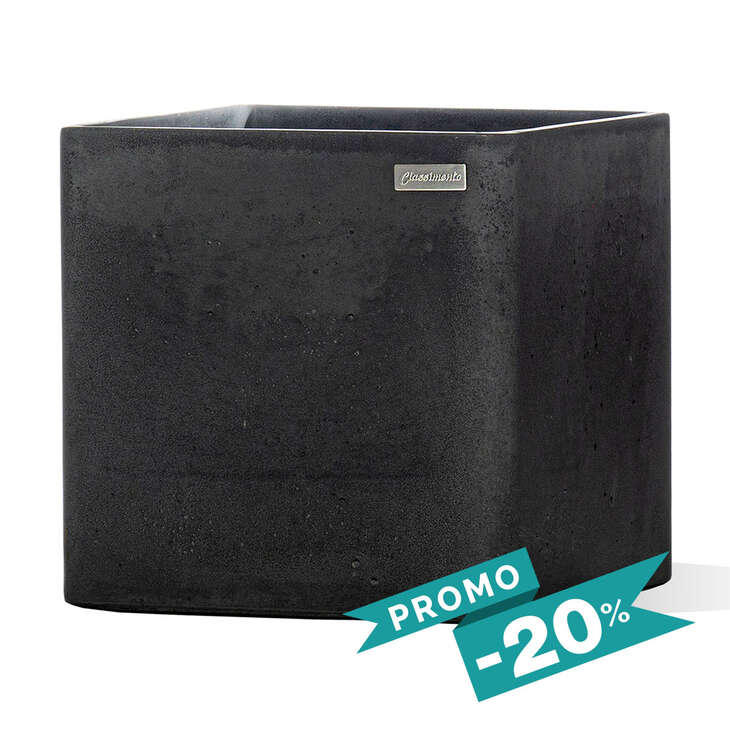 Acheter Pot Cube Anthracite L30 : 